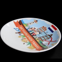 Amsterdam Holland Plaque d'ornement en céramique souvenir touristique imprimée de logo personnalisé