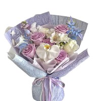 Buket Bunga Mawar Sabun Buatan Tangan untuk Hari Valentine, Hadiah Ucapan, Kado Ulang Tahun, Souvenir Pesta, Langsung dari Pabrik Cina