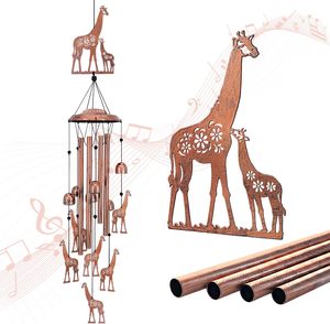 Giraffe Wind Chimes Outdoor Giraffe Gifts for Women/Men/Mom/<b>Wife</b>/Grandma Birthday Gifts Memorial Gift Metal WindChime - Product Image 4