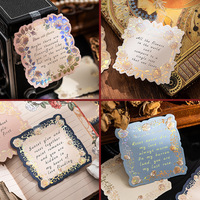Pack Trio Île Rose – Papier à Notes Vintage Gaufré 3D avec Feuille d'Or pour Journal et Scrapbook
