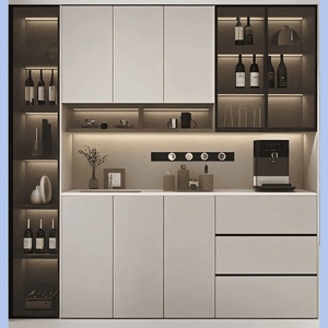 Armario de cocina alto, puerta de cristal, <span class=keywords><strong>vino</strong></span>, comida, despensa, sala de estar aparador de almacenamiento para, comedor para el hogar, cocina, comedor, cocina - Product Image 2