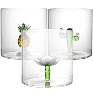 Экономичные стеклянные стаканы от производителя, трехмерные стаканы для питья ручной работы