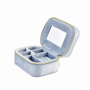 Étui de rangement pour bijoux, étui de voyage élégant pour bijoux, organisateur de bijoux, étui en velours - Product Image 5