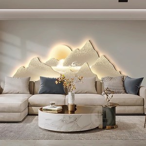Nhà máy bán buôn bán núi xem khắc trang trí LED ánh sáng trang trí nội thất treo sơn tường sơn Laser khắc - Product Image 3