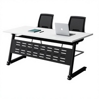 Table de conférence commerciale Chicheng XS02-163 en fer, design moderne, hauteur réglable, base mobile pliable et modulable