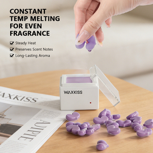 Diffuseur de cire parfumée compact au design cube, mini-melangeur de cire moderne pour la décoration de bureau et l'ambiance parfumée - Product Image 3