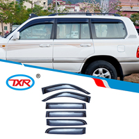 Déflecteurs de porte TXR élargis et épaissis grande taille pare-soleil pare-pluie noir bouclier météo pour Toyota Land Cruiser LC100 2003-2008