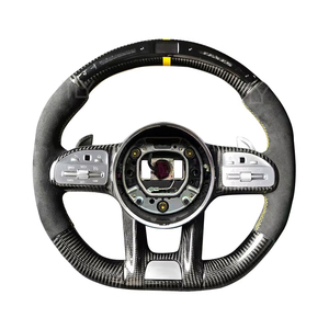 Volante de Fibra de Carbono LED para Mercedes Benz C217 W221 W222 S63 C63 GLA45 C43 SLC <span class=keywords><strong>43</strong></span> R172 <span class=keywords><strong>AMG</strong></span> W205 <span class=keywords><strong>CLA</strong></span> GLA 45 Class - Product Image 4