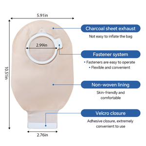 Novos Sacos de Ostomia de Duas Peças, Confortáveis e Amigáveis à Pele, à Prova de Vazamentos para Ileostomia, Desinfetantes por Infravermelho Distante, Certificados CE - Product Image 5