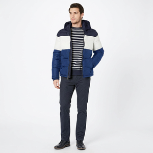 FINER THREADS Veste matelassée pour homme, style streetwear d'hiver, tissu en toile, rembourrage en coton, séchage rapide, respirante, fermeture éclair - Product Image 1