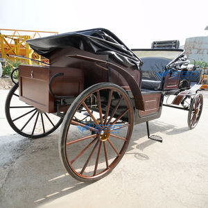 Transport à cheval touristique Transport spécial <span class=keywords><strong>Chariot</strong></span> tiré par cheval <span class=keywords><strong>Chariot</strong></span> touristique personnalisé en <span class=keywords><strong>grain</strong></span> de bois noir - Product Image 4