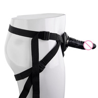 Dildo en silicone portable pour lesbiennes, Dildo strap-on, Pénis portable avec harnais en PU mat souple, Jouets sexuels pour femme
