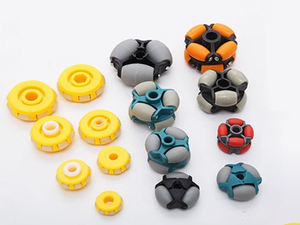 ล้อออมนิ รับน้ำหนักได้ 80-100 กิโลกรัม เส้นผ่านศูนย์กลาง 125 มม. ล้อออมนิแบบลูกกลิ้งโพลียูรีเทนสามชั้น สำหรับรถเข็นออมนิ - Product Image 6