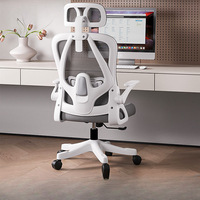 Chaise de bureau de direction ergonomique moderne avec repose-pieds pliable, support lombaire, en tissu, extensible, pour un bureau sain à domicile, chaise de direction
