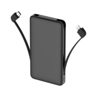 Batterie solaire portable haute capacité 10000mAh, batterie Li-polymère, charge rapide 22.5W, écran LED, 4 câbles, utilisation en extérieur