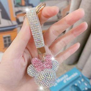 Mới Kim Cương-nạm Thỏ Gấu Bling Rhinestone Pha Lê <span class=keywords><strong>Keychain</strong></span> Xe Keyring Mặt Dây Chuyền Phụ Nữ Túi Phụ Kiện Món Quà Nhỏ <span class=keywords><strong>Keychain</strong></span> - Product Image 4