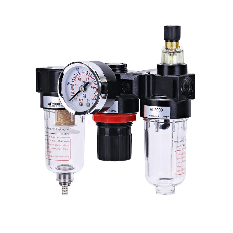 AC2000 1/4 inch Airtac Type FRL Combination Air Filter Pressure Regulator Gauge Pneumatic Air Compressor For Oil Water