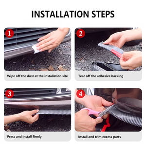 Bandes de protection anti-collision universelles en fibre de carbone pour pare-chocs avant et ailes, jupe latérale pour accessoires de voiture arrière - Product Image 6