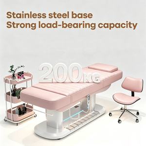 Cama de Pestañas Moderna de Lujo, Silla de Belleza Eléctrica para Salón de Belleza, Cama de Masaje Facial con 4 Motores y LED para Spa - Product Image 3