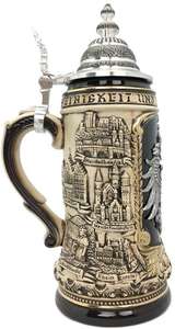 Steins de <span class=keywords><strong>cerveza</strong></span> de cerámica alemana, Deutschland Eagle medallón rústico, jarra de Tankard de 1,4 litros, hecha en Alemania, taza coleccionable alemana - Product Image 2