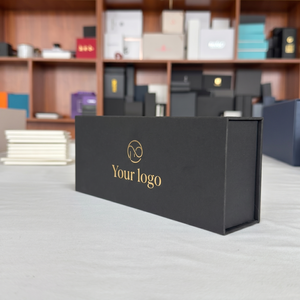 Premium Luxury <b>Black</b> Magnetic Rigid Cardboard Packaging Custom Logo Perfume Jewelry Cosmetics Skincare Boutique Gift <b>Box</b> - Product Image 2