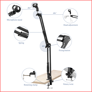 Xb-35A Chine usine vente directe micro ciseaux bras support de support de microphone de bureau - Product Image 4