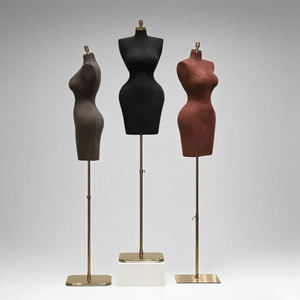 Maniquí femenino Pinable de talla grande, maniquí envuelto en tela de <span class=keywords><strong>busto</strong></span> grande, maniquí de medio cuerpo superior de cadera grande <span class=keywords><strong>para</strong></span> modistas, 1 unidad - Product Image 4