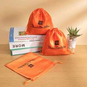 Sacs en satin d'usine, sacs à cordon en tissu satiné, pochettes anti-poussière personnalisées en satin pour lingerie et perruques, impression sur soie - Product Image 4