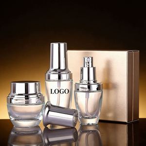 Custom Screen Print Glass Cosmetic Packaging Stock Eye Cream Bottles <b>Foundation</b> Jars Spray Bottles for Brands - Product Image 4