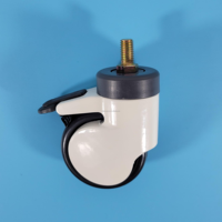 Roulettes à double pivot avec frein pour chariots médicaux et instruments, 75 mm (3 pouces), vente chaude