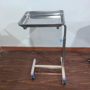 Chariot de Table de Mayo chirurgical pliable en acier inoxydable, Instrument <span class=keywords><strong>d</strong></span>'hôpital, levier simple, double bras - Product Image 3