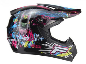 Casco ligero de motocross todoterreno con acolchado transpirable, gráfico a color, casco integral para motocicleta de cross, carreras todoterreno - Product Image 6