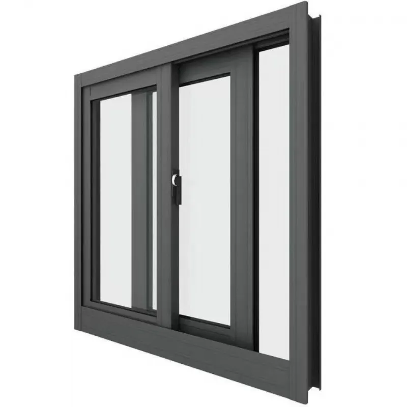 Ventana de aluminio de color marrón comercial ventanas de vidrio corredizas de aluminio individuales con mosquitera