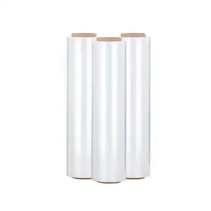 High Quality Pe Plastic Thermal Winding Film Clear Mini Pe Pallet Wrap Stretch Wrapping Film Roll Stretch Film