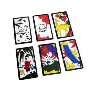 Jeu de cartes <span class=keywords><strong>Hanafuda</strong></span> classique mini en plastique noir mat avec impression personnalisée sur PVC - Product Image 6