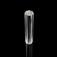 Tige de guidage lumineux hexagonale en verre optique, prisme de guidage lumineux à facettes polies pour instrument de beauté, laser médical, sur mesure