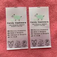 Étiquette de textile lavable de contenu d'impression, étiquette droite de contenu de satin de coupe pour l'écharpe