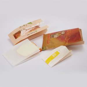KM Kraft Paper Easy <b>Takeaway</b> Bags for Cheese Donut Burger Pizza and Sushi Oil-Proof Wrap Packaging - Product Image 6