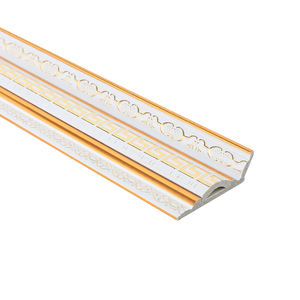 Ligne décorative de corniche en relief tridimensionnelle noire au design moderne, ligne de couronne en PS - Product Image 4