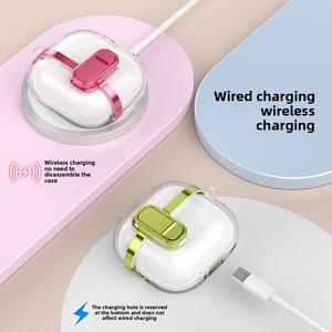 Para <span class=keywords><strong>Apple</strong></span> para <span class=keywords><strong>AirPods</strong></span> funda protectora de tercera generación nuevo accesorio de auriculares transparente galvanizado para <span class=keywords><strong>AirPods</strong></span> Pro <span class=keywords><strong>2</strong></span> - Product Image 2