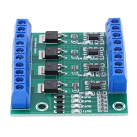 Four-way MOS tube/field effect tube module amplifier circuit board/driver module 4-way optocoupler isolation DC 4-channel MOSFET