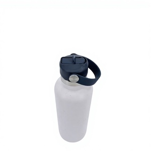 Bouteille d'eau isotherme en acier inoxydable écologique personnalisée avec couvercle à paille rabattable et poignée, idéale pour le sport, la <span class=keywords><strong>gym</strong></span>, les activités de plein air et les voyages - Product Image 3