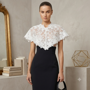 Vestidos Midi Elegantes de Cintura Imperio con Encaje y Tejido Liso para Mujer - Novedad al por Mayor - Product Image 5