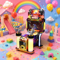 Machine de jeu d'arcade d'intérieur de haute qualité pour enfants, simulateur de tir au pistolet Gatlin personnalisé à 2 joueurs avec écran de 32 pouces, fonctionnant à monnayeur