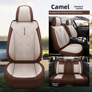 Fundas Universales de Asientos de Coche de Cuero PU, Juego Completo de <span class=keywords><strong>9</strong></span> Piezas, Impermeables, para Todas las Estaciones, Protector de Asientos de Auto con Logotipo Personalizado, Color y Empaque - Product Image 6