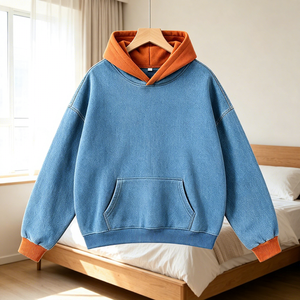 เสื้อฮู้ดดี้ผู้ชายทรงโอเวอร์ไซส์ ผ้าเฟรนช์เทอร์รี่โพลีเอสเตอร์ 100% คุณภาพสูง ปี 2026 น้ำหนัก 160 กรัม สำหรับฤดูหนาว ลายพิมพ์สามมิติรูปแมงมุม แขนยาว - Product Image 1