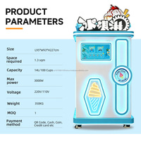 Dispensador Automático de Helados Comercial YISO, con Múltiples Métodos de Pago, Producción de Alta Capacidad, Diseño LED Duradero, Ideal para Grandes Centros Comerciales