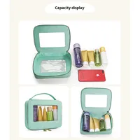 Nouvelle Trousse de Maquillage Portable de Voyage Haut de Gamme en Gros, Sac de Rangement Transparent en PVC à Fenêtre, Étui à Maquillage de Grande Valeur