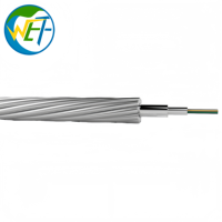 Kabel Wolf Single Central Tube OPGW Kawat Tanah Optik Ringan untuk Menara Transmisi Bentang Panjang