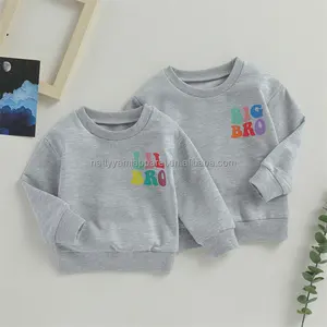 T Shirts Matching Outfits Colorful BIG BRO Pullovers Casual Boys Baby Sweatshirt